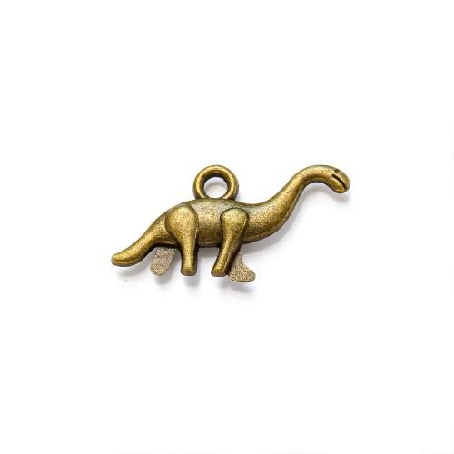 Zinklegierung Tier Anhänger, Dinosaurier, plattiert, DIY, keine, 25x13mm, ca. 100PCs/Tasche, verkauft von Tasche