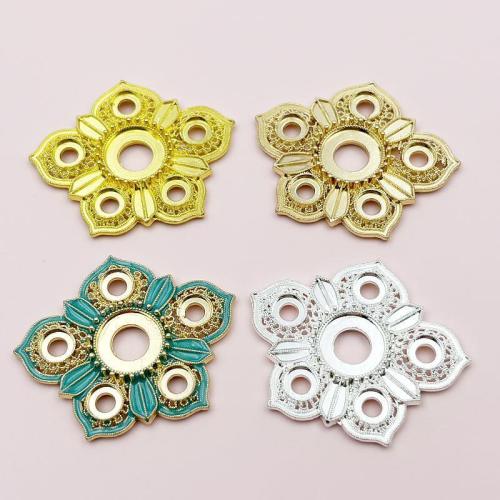 Zinc Alloy Enamel Pendants, Flower, plated, DIY 