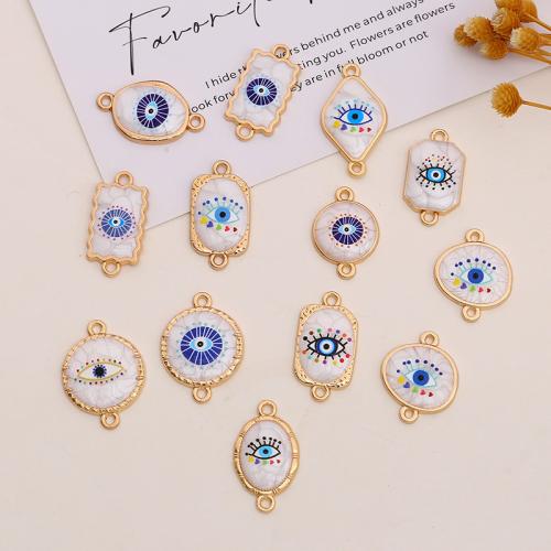 Evil Eye Schmuck Stecker, Zinklegierung, plattiert, DIY & verschiedene Muster für Wahl & Emaille, keine, 10PCs/Tasche, verkauft von Tasche