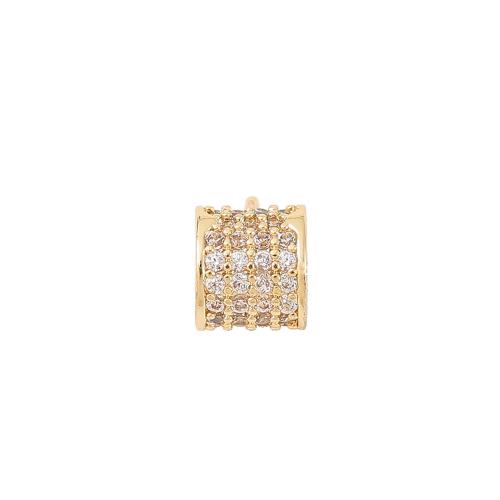 Brass Bail Beads, real gold plated, DIY & micro pave cubic zirconia [