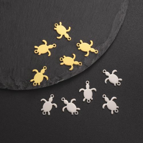 Stainless Steel Animal Pendants, 304 Stainless Steel, Turtle, Vacuum Ion Plating, DIY 