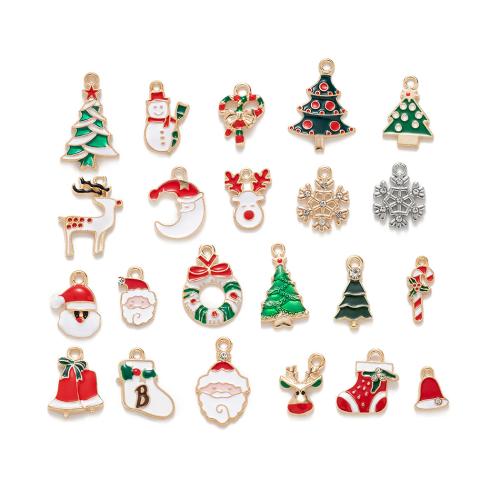 Zinc Alloy Christmas Pendants, DIY & enamel 