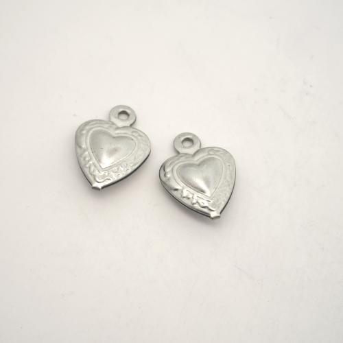 Stainless Steel Heart Pendants, 304 Stainless Steel, DIY, original color 