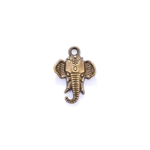 Zinklegierung Tier Anhänger, Elephant, plattiert, DIY, keine, 21x26mm, ca. 100PCs/Tasche, verkauft von Tasche