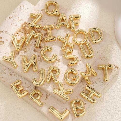Letter Brass Pendants, Alphabet Letter, gold color plated, DIY 