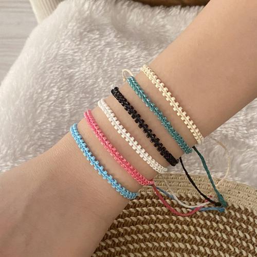 Glass Seed Beads Bracelets, with Wax Cord, for woman 