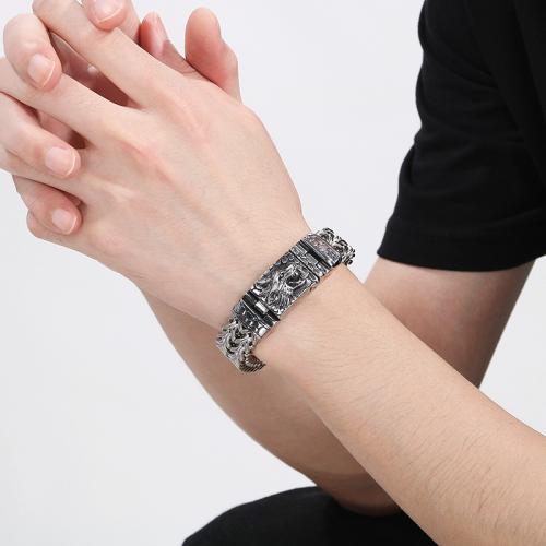 Stainless Steel Chain Bracelets, 304 Stainless Steel, Vacuum Ion Plating, for man 