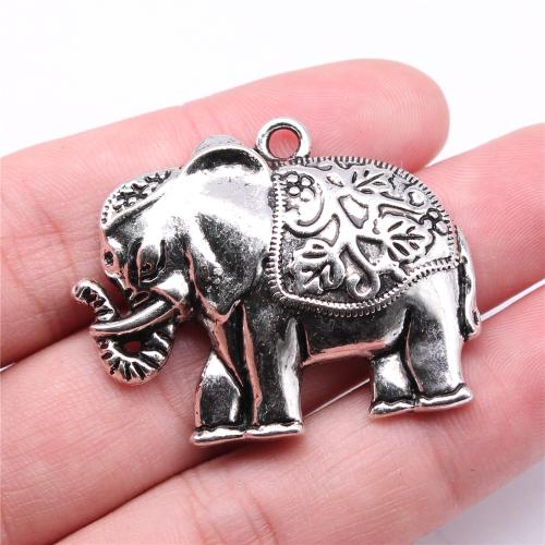 Zinklegierung Tier Anhänger, Elephant, plattiert, DIY, keine, 42x34mm, verkauft von PC