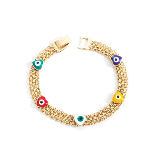 Enamel Brass Bracelets, fashion jewelry & for woman Approx 19.5 cm 