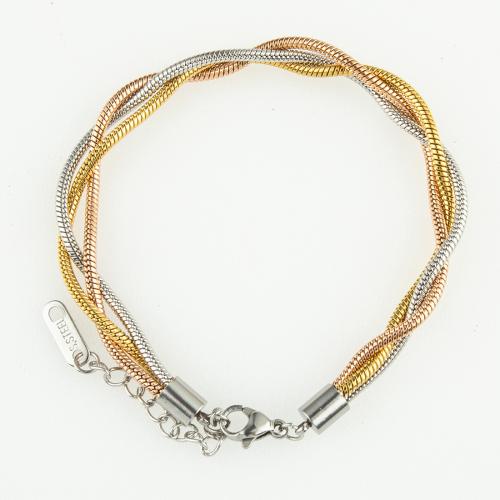 Stainless Steel Chain Bracelets, 304 Stainless Steel, fashion jewelry & Unisex, 5mm Approx 22.5 cm 