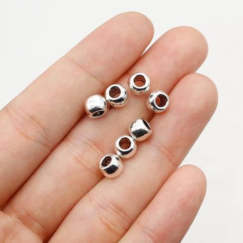 Zinc Alloy Jewelry Beads, silver color plated, DIY Approx 3mm, Approx 