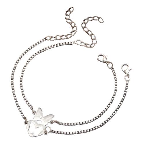 Stainless Steel Chain Bracelets, 304 Stainless Steel, with 5.5cm extender chain, 2 pieces & fashion jewelry & Unisex, original color cm 