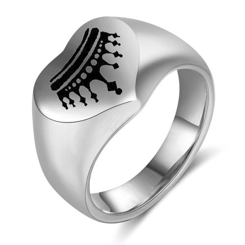 Titanium Steel Finger Ring, plated, Unisex  