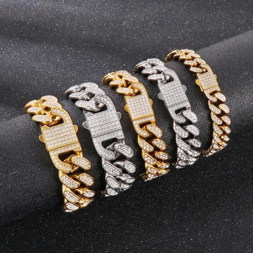 Stainless Steel Chain Bracelets, 304 Stainless Steel, Vacuum Ion Plating  & for man 