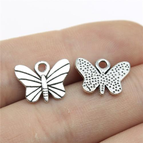 Zinklegierung Tier Anhänger, Schmetterling, plattiert, DIY, keine, 11x7mm, verkauft von PC