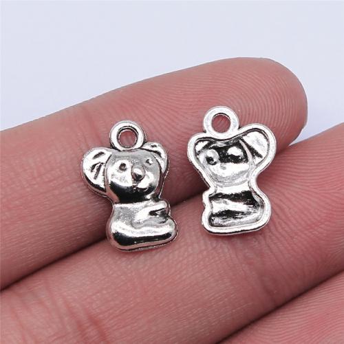 Zinklegierung Tier Anhänger, Koala, plattiert, DIY, keine, 11x15mm, verkauft von PC