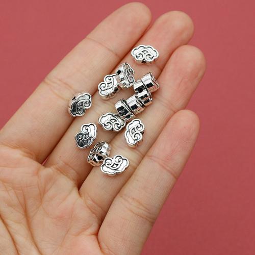 Zinc Alloy Spacer Beads, Cloud, silver color plated, DIY Approx 1.5mm, Approx 