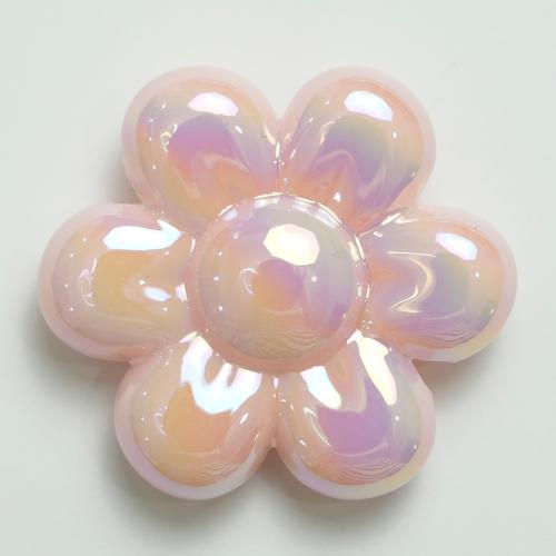 Plating Acrylic Beads, Flower, UV plating, DIY Approx 2mm, Approx 