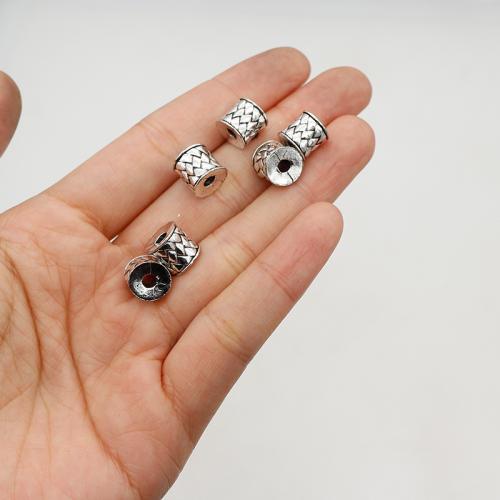 Zinc Alloy Spacer Beads, Column, silver color plated, DIY Approx 3mm, Approx 