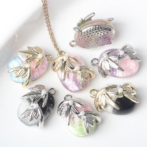 Resin Zinc Alloy Pendants, with Resin, plated, DIY 