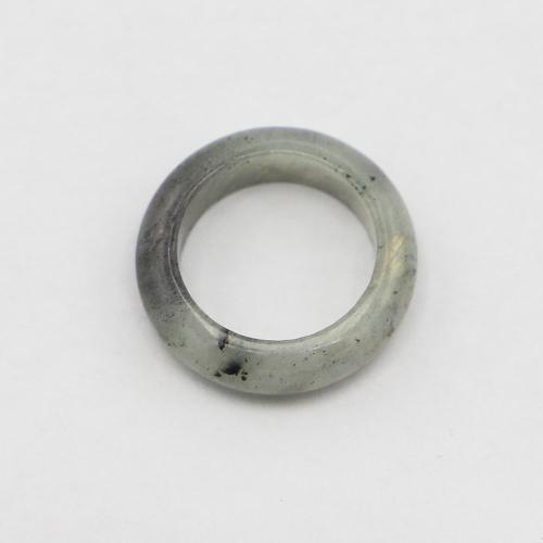 Gemstone Finger Ring, Labradorite, Donut, Unisex 6mm 