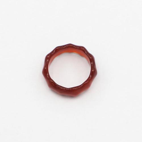 Agate Finger Ring, Red Agate, Unisex red, Width 7-10mm 