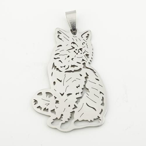 Stainless Steel Animal Pendants, 304 Stainless Steel, silver color plated, DIY, silver color Approx 4mm [