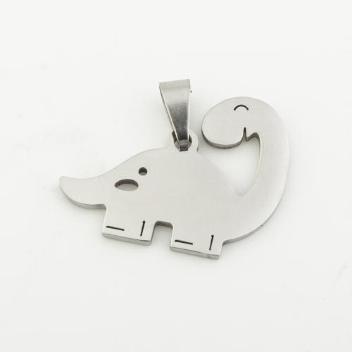 Stainless Steel Animal Pendants, 304 Stainless Steel, silver color plated, DIY, silver color Approx 4mm [