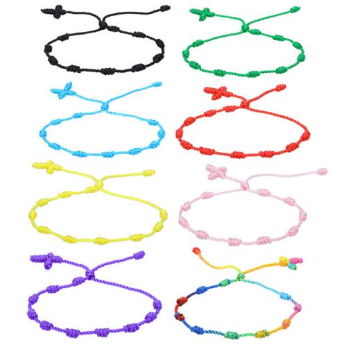 Cordón de lana pulsera, cordón poliéster, unisexo, más colores para la opción, Vendido por UD