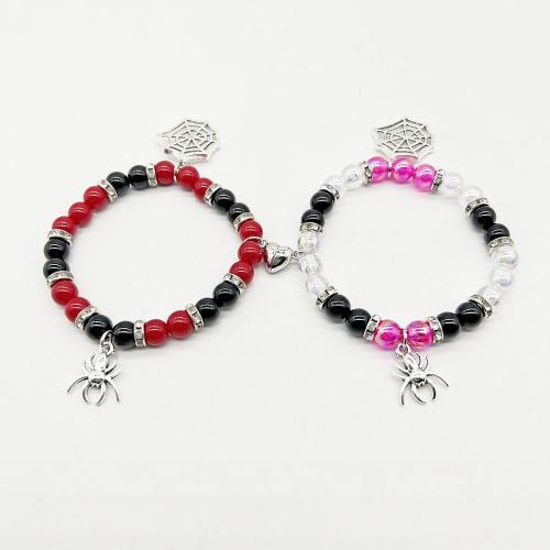 Acrylic Bracelet Set, with Zinc Alloy, handmade, 2 pieces & Unisex & with magnetic Approx 7.5 Inch 