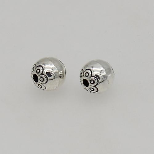 Zinc Alloy Spacer Beads, Round, silver color plated, DIY, 8mm Approx 2mm, Approx 