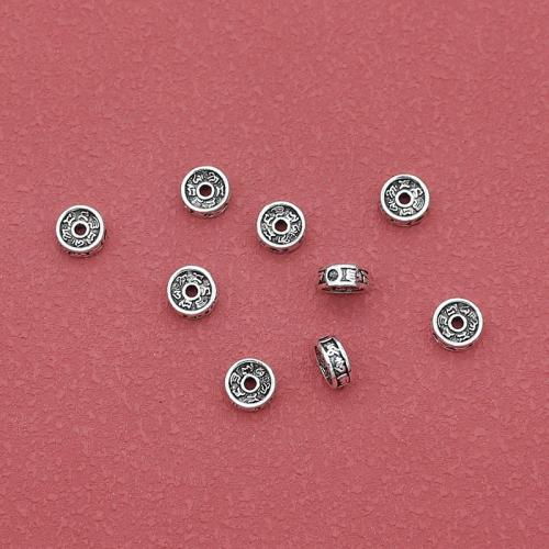 Zinc Alloy Spacer Beads, silver color plated, DIY Approx 1.5mm, Approx 