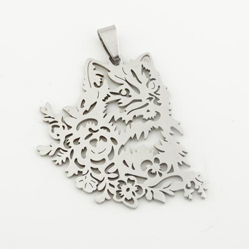 Stainless Steel Hollow Pendant, 304 Stainless Steel, silver color plated, DIY, silver color Approx 4mm [