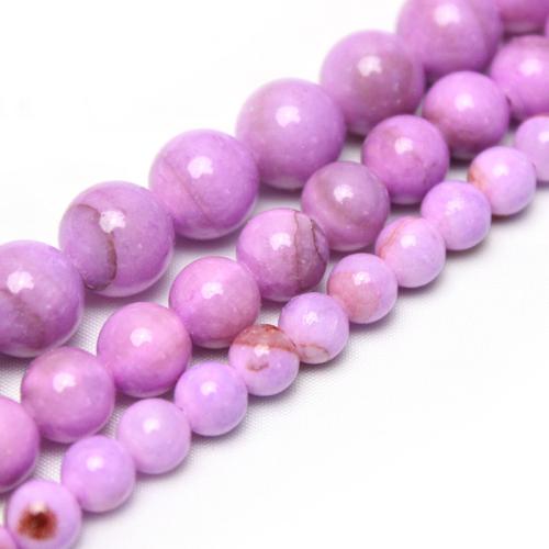Single Gemstone Beads, Pale Brown Jade, Round, polished, DIY pink 