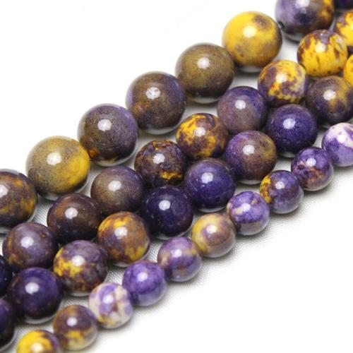 Rain Flower Stone Beads, Round, polished, DIY multi-colored 