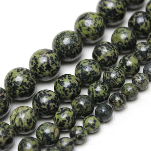Single Gemstone Beads, Aqua Terra Jasper, Round, polished, DIY green 