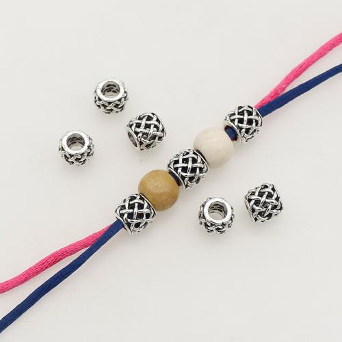 Zinc Alloy Spacer Beads, silver color plated, DIY Approx 4.5mm, Approx 