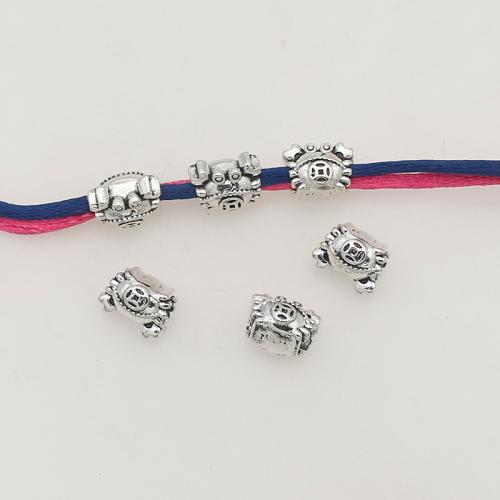 Zinc Alloy Spacer Beads, Crab, silver color plated, DIY Approx 4mm, Approx 