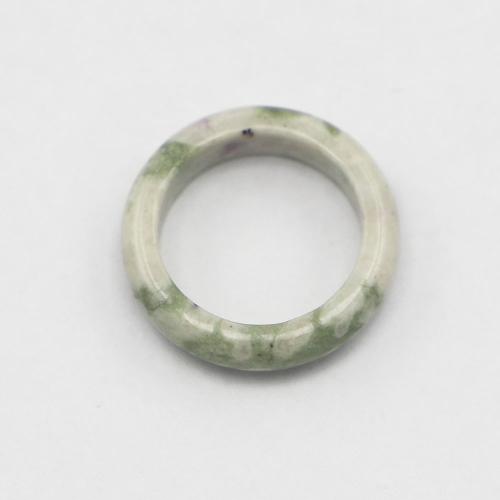 Gemstone Finger Ring, Donut, Unisex, 6mm, US Ring 