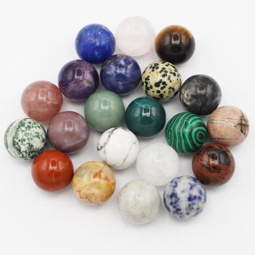 Single Gemstone Beads, Natural Stone, Round, DIY & no hole 20mm 