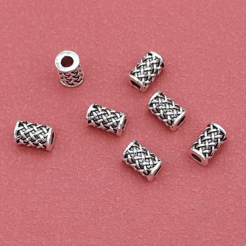 Zinc Alloy Spacer Beads, Column, silver color plated, DIY Approx 3mm, Approx 
