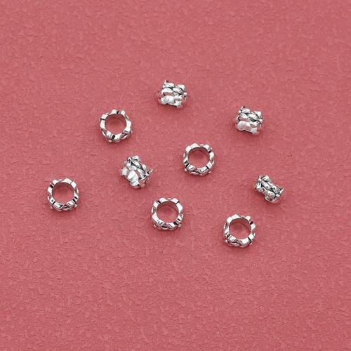 Zinc Alloy Spacer Beads, silver color plated, DIY Approx 4.5mm, Approx 