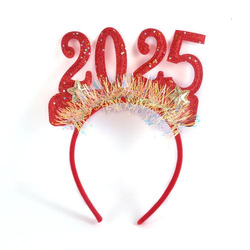 Kunststoff Haarband, mit Stoff, Alphabet-Buchstabe, handgemacht, Weihnachts-Design, keine, 210x160mm, verkauft von PC