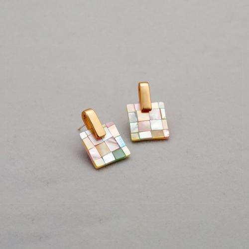 Pendientes de Océano Nácar, metal, con Nácar, Joyería & para mujer, 13x21mm, Vendido por Par