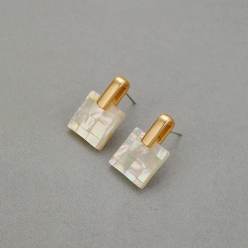 Pendientes de Océano Nácar, metal, con Nácar, Joyería & para mujer, 13x21mm, Vendido por Par