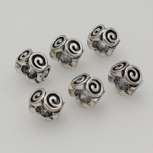 Zinc Alloy Spacer Beads, silver color plated, DIY Approx 5.5mm, Approx 