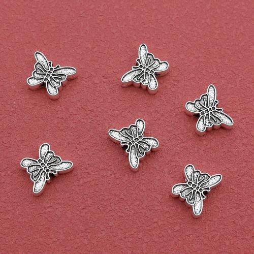 Zinc Alloy Spacer Beads, Butterfly, silver color plated, DIY Approx 2mm, Approx 