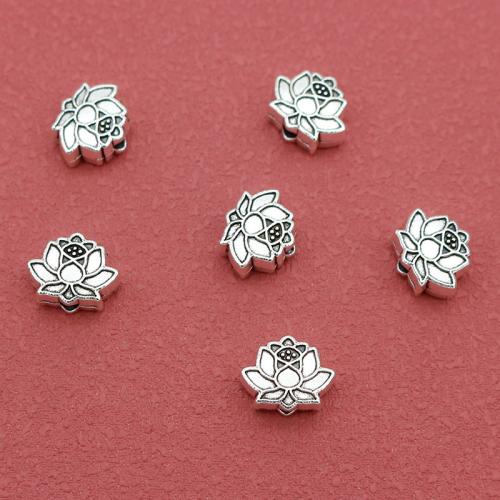 Zinc Alloy Spacer Beads, Flower, silver color plated, DIY Approx 2mm, Approx 