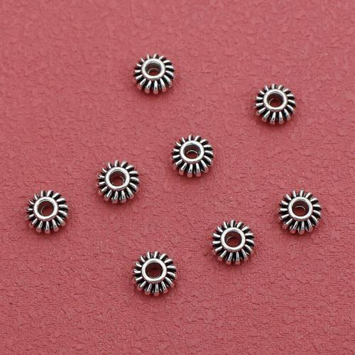 Zinc Alloy Spacer Beads, silver color plated, DIY Approx 2mm, Approx 