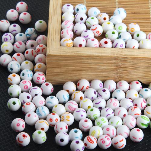 Acrylic Jewelry Beads, Round, DIY, mixed colors 